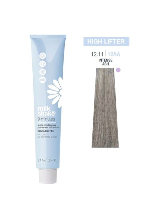 Milk Shake 9 Minutes Tintura per capelli permanente senza SLS/SLES 12.1112AA Intense Ash 100ml