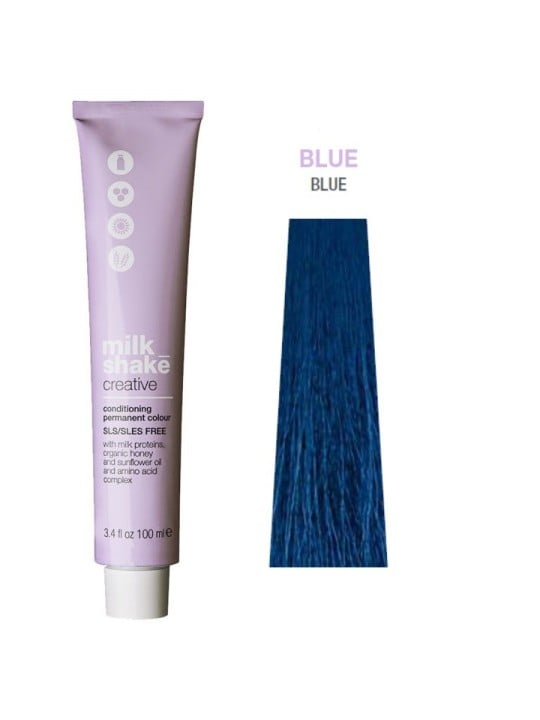 Tintura per capelli permanente Milk Shake Creative SLS/SLES-Free .1.A Blu 100ml