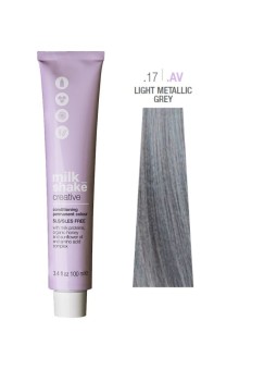 Tintura per capelli permanente Milk Shake Creative SLS/SLES-Free .17.AV Grigio metallizzato chiaro 100ml