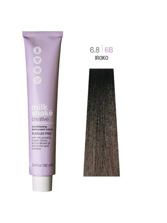 Tintura per capelli permanente Milk Shake Creative SLS/SLES-Free 6.86B Iroko 100ml