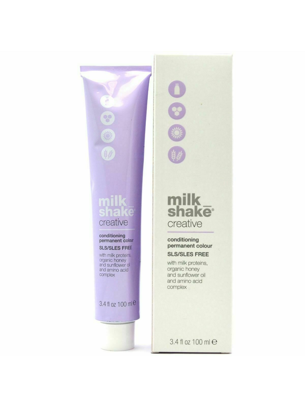 Tintura per capelli permanente Milk Shake Creative SLS/SLES-Free 8.138AG Biondo Chiaro Oro Cenere 100ml