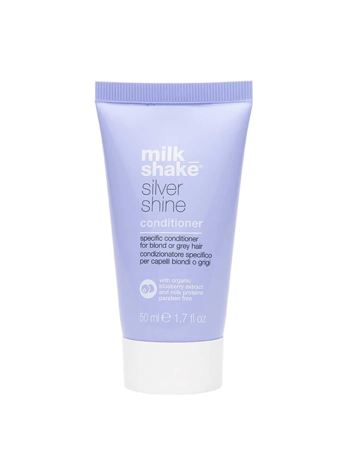 Milk Shake Silver Shine Balsamo per capelli senza parabeni per neutralizzare i toni gialli 50ml