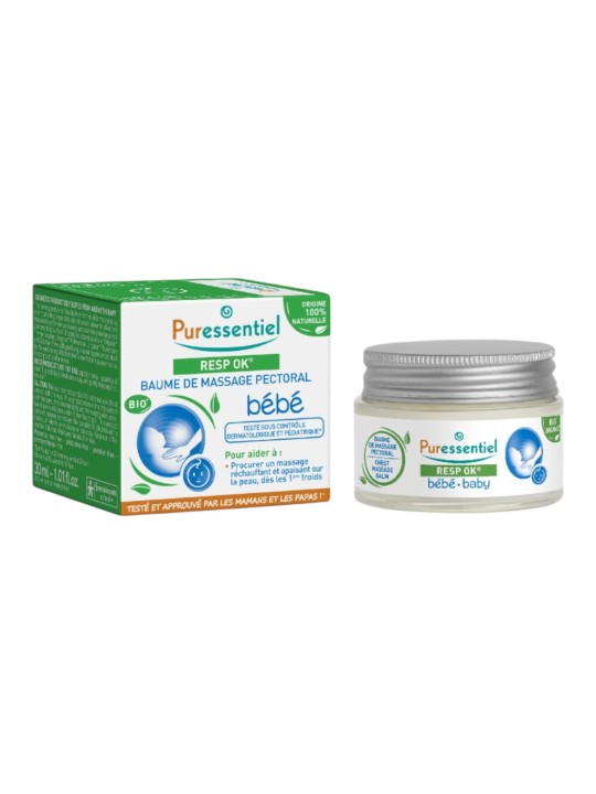 Puressentiel Baby - Resp OK Balsamo corpo con ingredienti naturali per la zona pettorale 30ml
