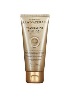 Raw Naturals Gel da barba trasparente 100% vegano idratante e ammorbidente 100ml