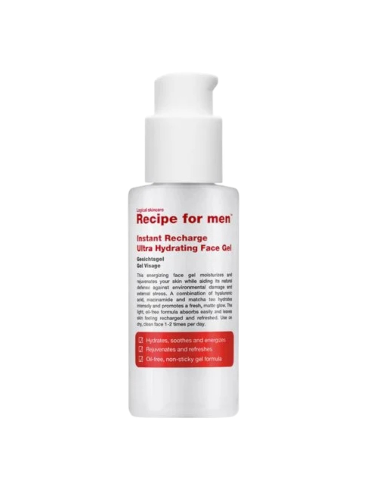 Ricetta Gel Idratante Viso Instant Recharge all'Acido Ialuronico 75ml