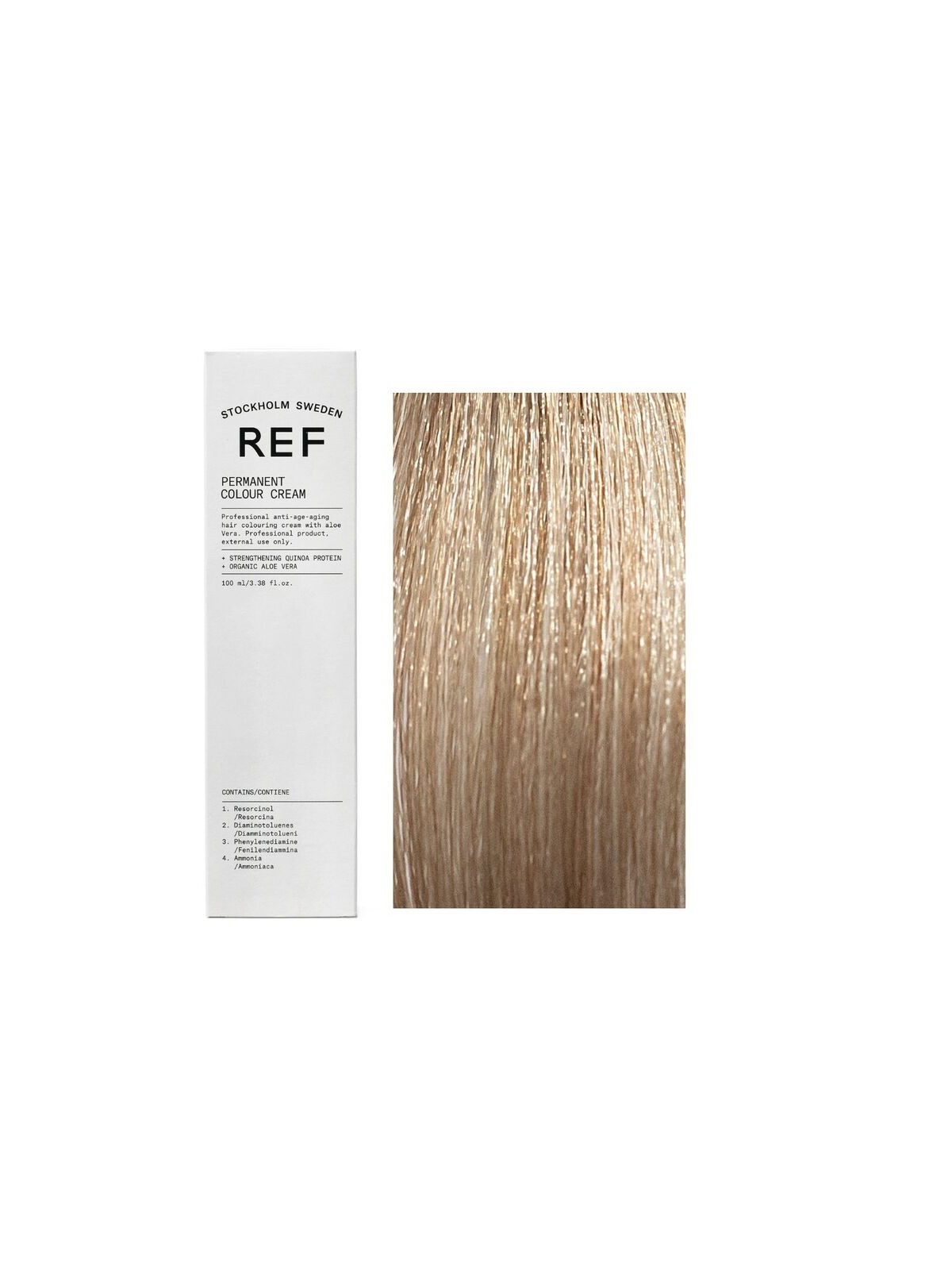 Ref Stockholm Tintura per capelli permanente vegana 10.21 Biondo cenere perla extra chiaro 100ml
