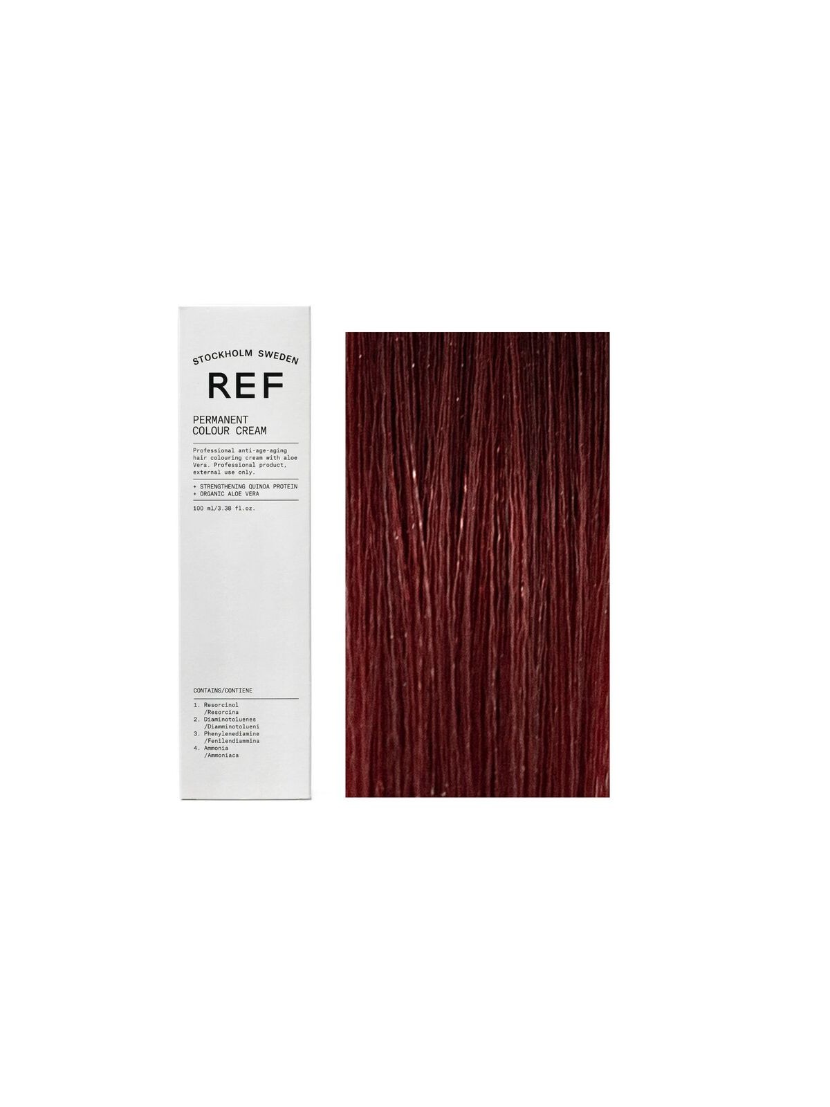 Ref Stockholm Tintura per capelli permanente vegana 6.66 Rosso intenso Biondo scuro 100ml