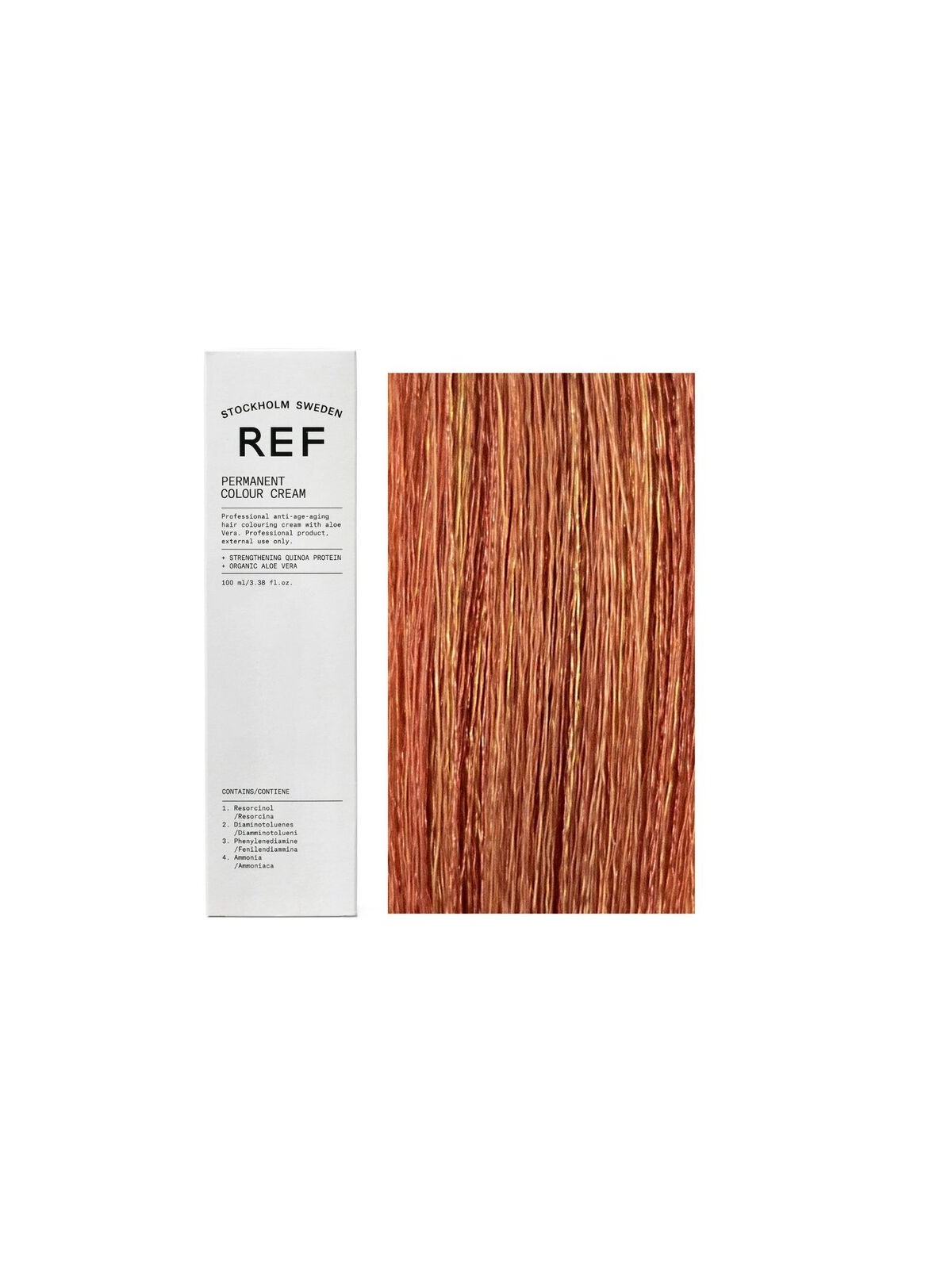 Ref Stockholm Tintura per capelli permanente vegana 9.43 Rame dorato Biondo chiarissimo 100ml