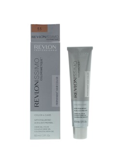 Revlon Revlonissimo Colorsmetique Tintura Permanente Arricchita per Capelli 5.5 Castano Mogano Chiaro 60ml
