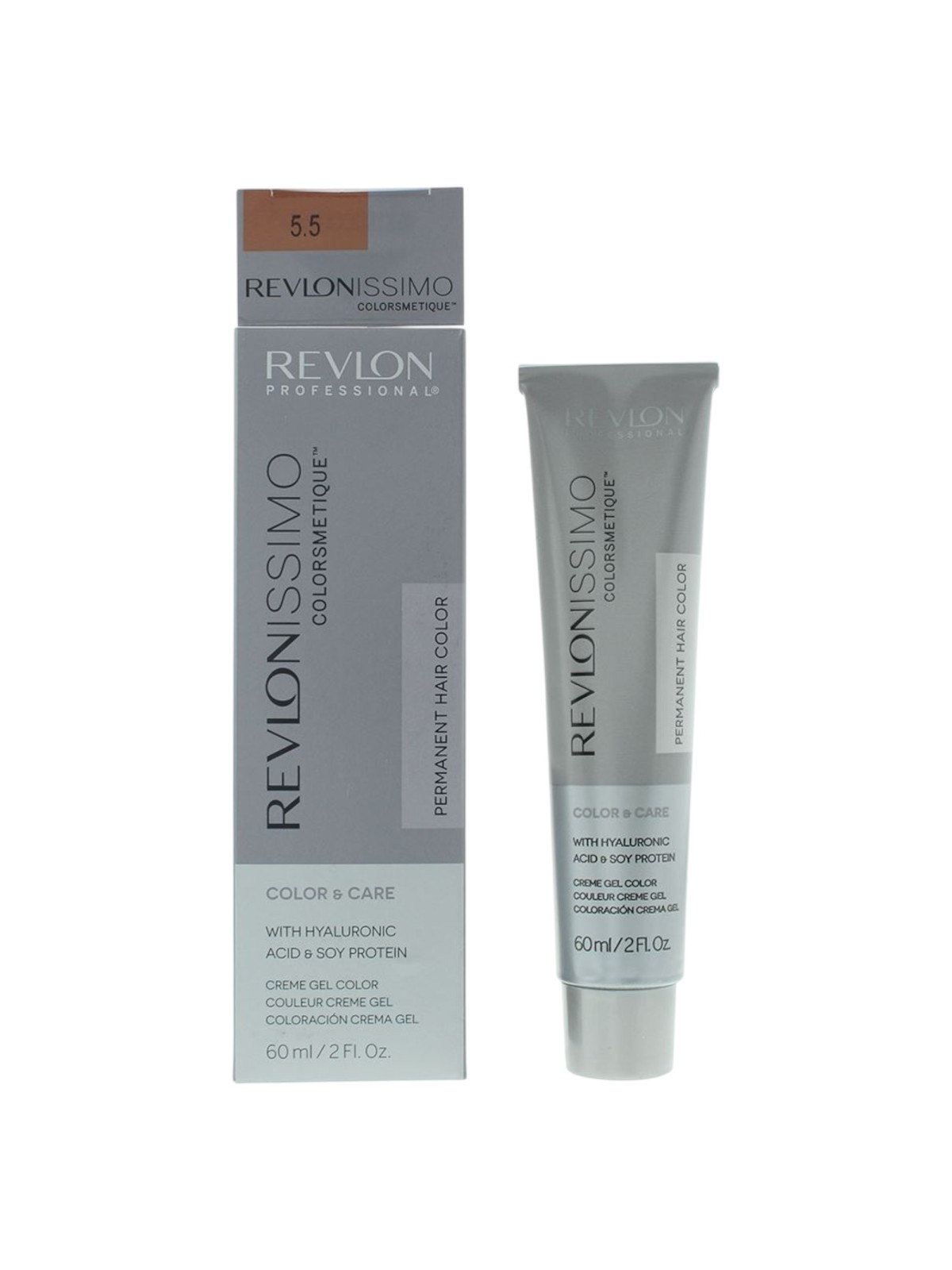 Revlon Revlonissimo Colorsmetique Tintura Permanente Arricchita per Capelli 5.5 Castano Mogano Chiaro 60ml