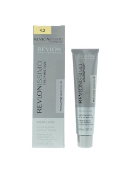 Revlon Revlonissimo Colorsmetique Tintura permanente per capelli con acido ialuronico 4.3 Castano medio dorato 60ml