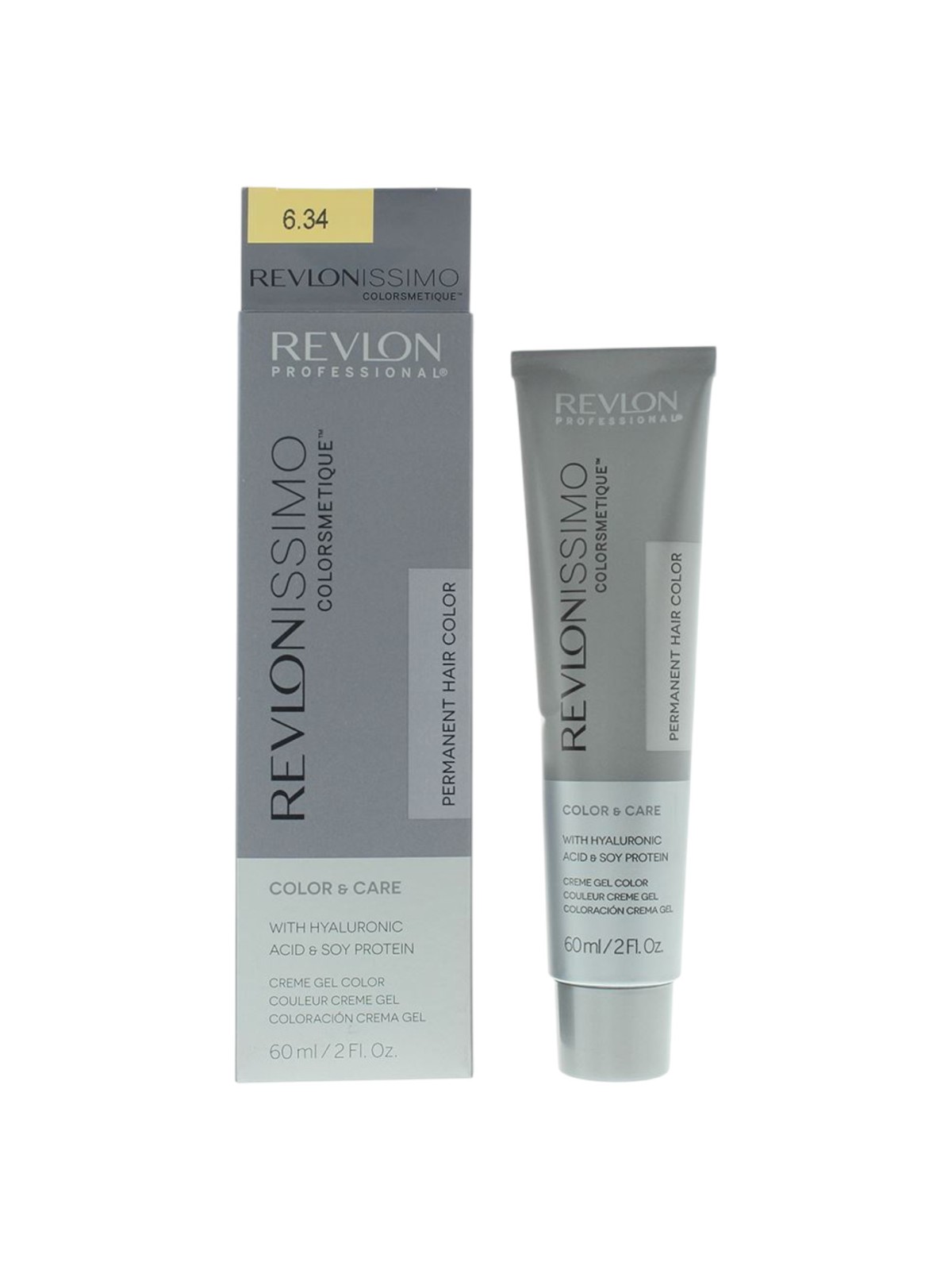 Revlon Revlonissimo Colorsmetique Tintura permanente per capelli con acido ialuronico 6.34 Biondo ramato dorato scuro 60ml