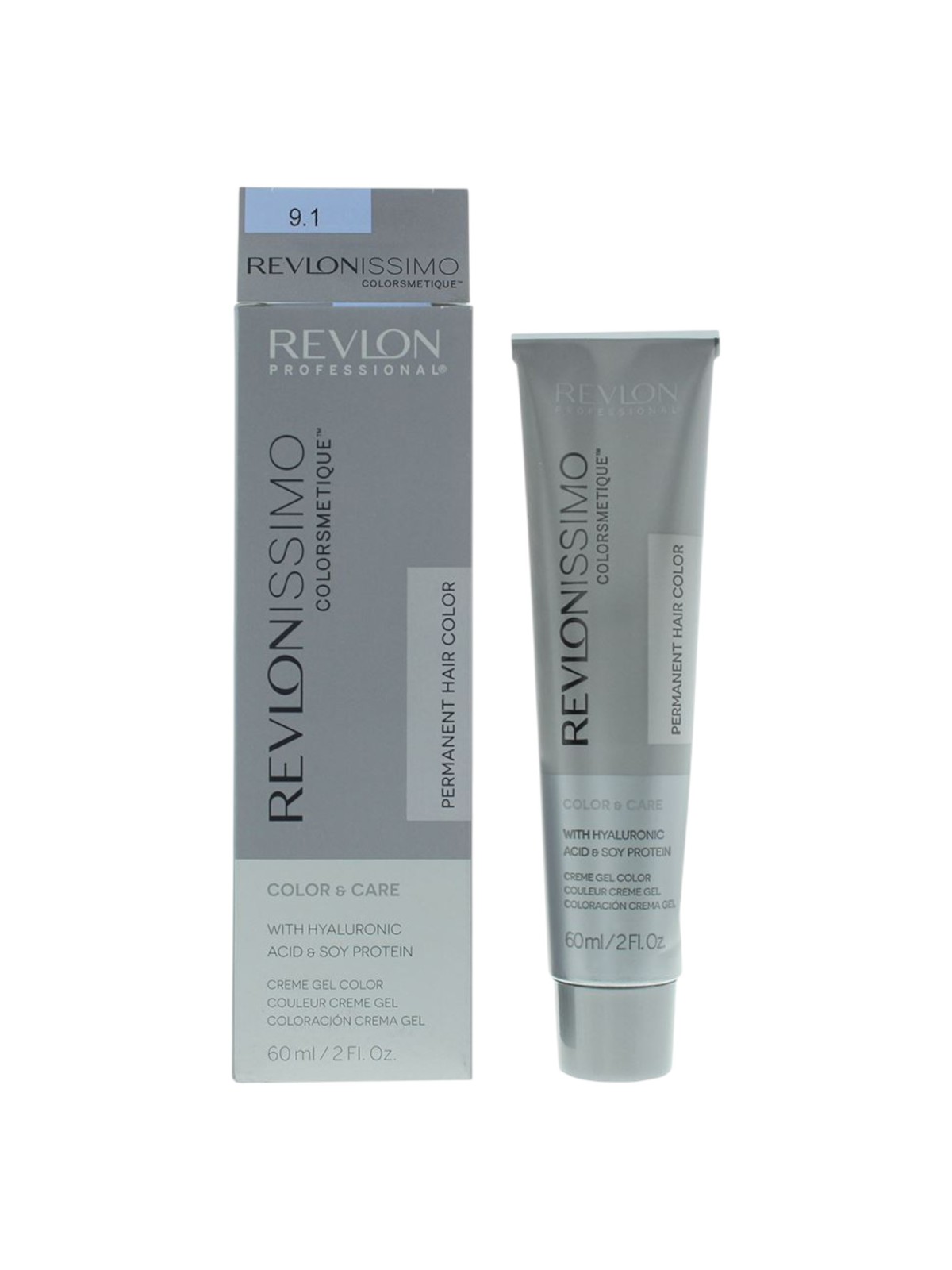 Revlon Revlonissimo Colorsmetique Tintura permanente per capelli con acido ialuronico 9.1 Biondo cenere chiarissimo 60ml