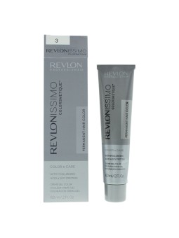 Revlon Revlonissimo Colorsmetique Tintura permanente per capelli all'acido ialuronico 3 Castano scuro 60ml