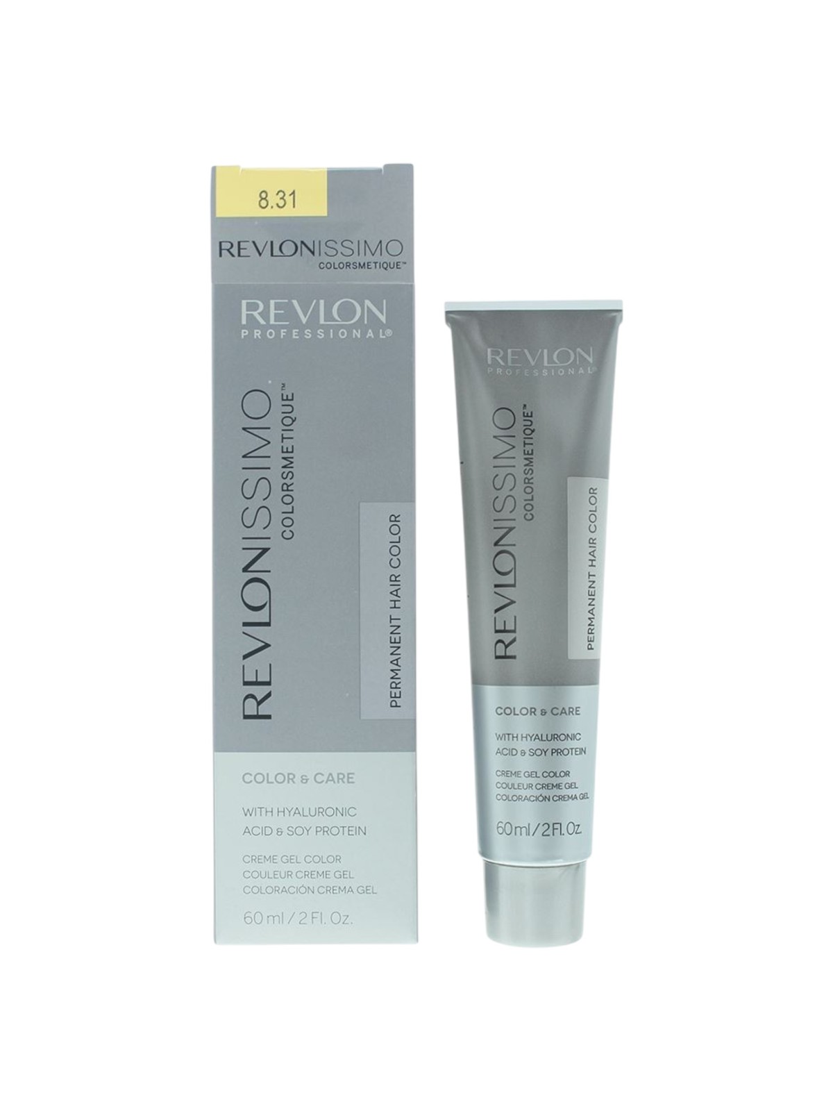 Revlon Revlonissimo Colorsmetique KER-HA Complex Tintura Permanente per Capelli 8.31 Biondo Beige Chiaro 60ml
