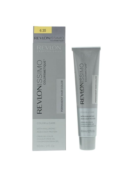 Tintura per capelli permanente Revlon Revlonissimo Colorsmetique 6.35 Biondo Ambra Scuro 60ml