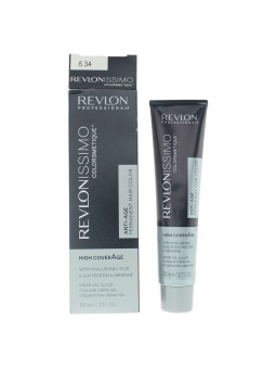 Tintura per capelli permanente Revlon Revlonissimo Colorsmetique 6.34 Biondo Nocciola Scuro 60ml