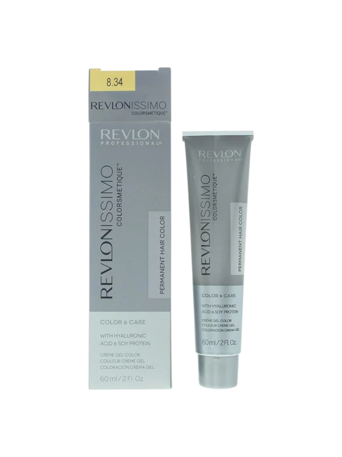 Tintura per capelli permanente Revlon Revlonissimo Colorsmetique 8.34 Biondo Rame Chiaro Dorato 60ml