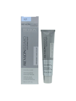 Tintura per capelli permanente Revlon Revlonissimo Colorsmetique 9.21 Biondo cenere iridescente chiarissimo 60ml