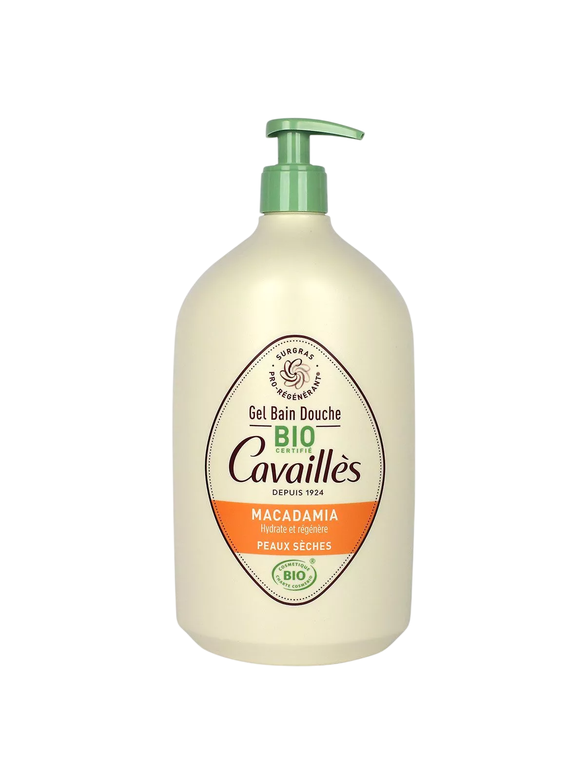 Roge Cavailles Bio Macadamia Olio Doccia Rigenerante per Pelli Secche 1000ml