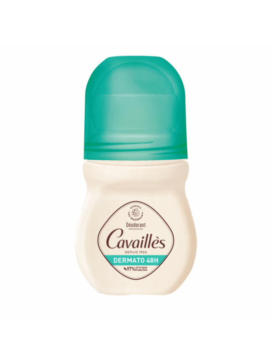Roge Cavailles Dermato Deodorante Roll-On Donna 50ml con Ingredienti Naturali Protezione 48 ore