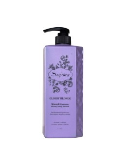 Shampoo colorante per capelli biondi Saphira Glossy Blonde ricco di minerali 1000ml