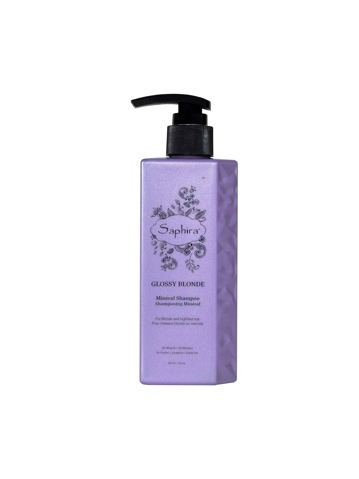 Shampoo colorante per capelli biondi Saphira Glossy Blonde ricco di minerali 250ml