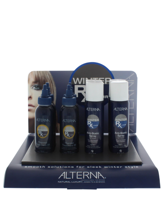 Set Alterna: Spray per capelli Winter Rx antistatico 4 pezzi 92 g + Olio per capelli Winter Rx antistatico 4 pezzi 100ml
