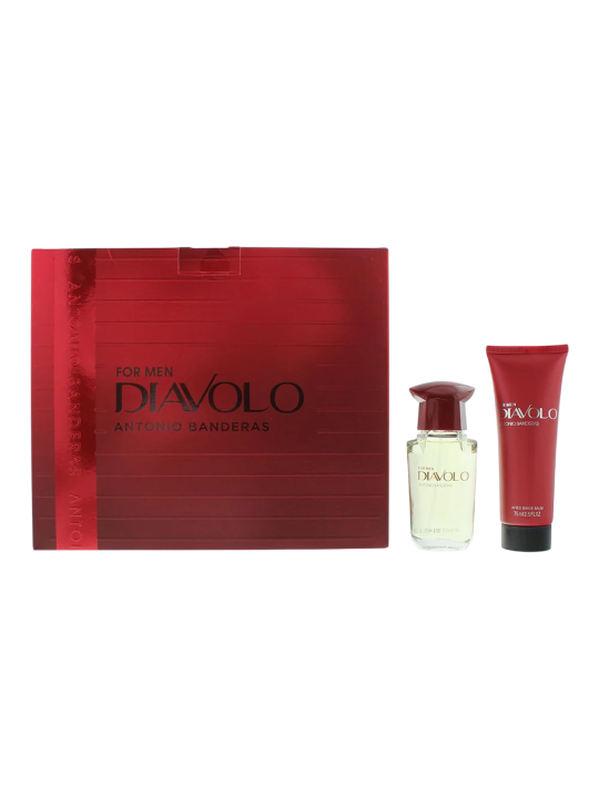 Cofanetto Antonio Banderas: Diavolo Eau De Toilette uomo 50ml + Diavolo Balsamo Dopobarba Calmante 75ml