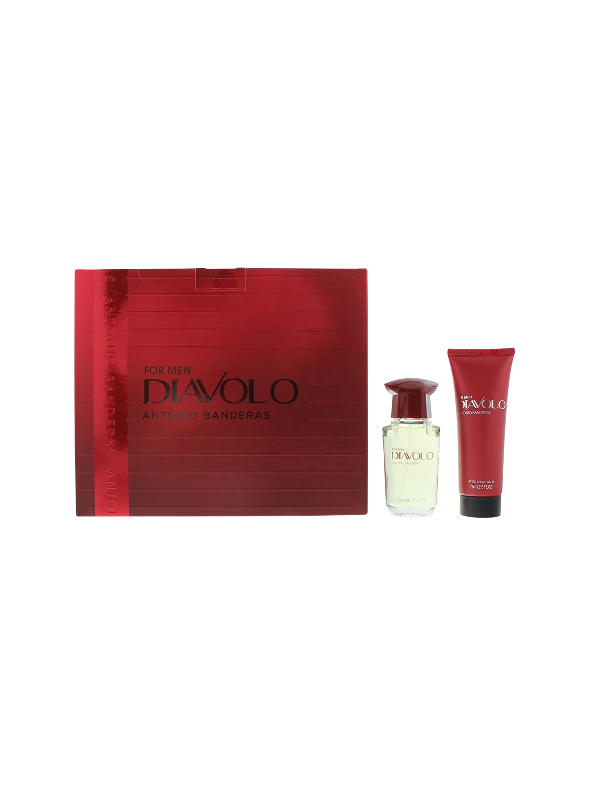 Cofanetto Antonio Banderas: Diavolo Eau De Toilette uomo 50ml + Diavolo Balsamo Dopobarba Calmante 75ml