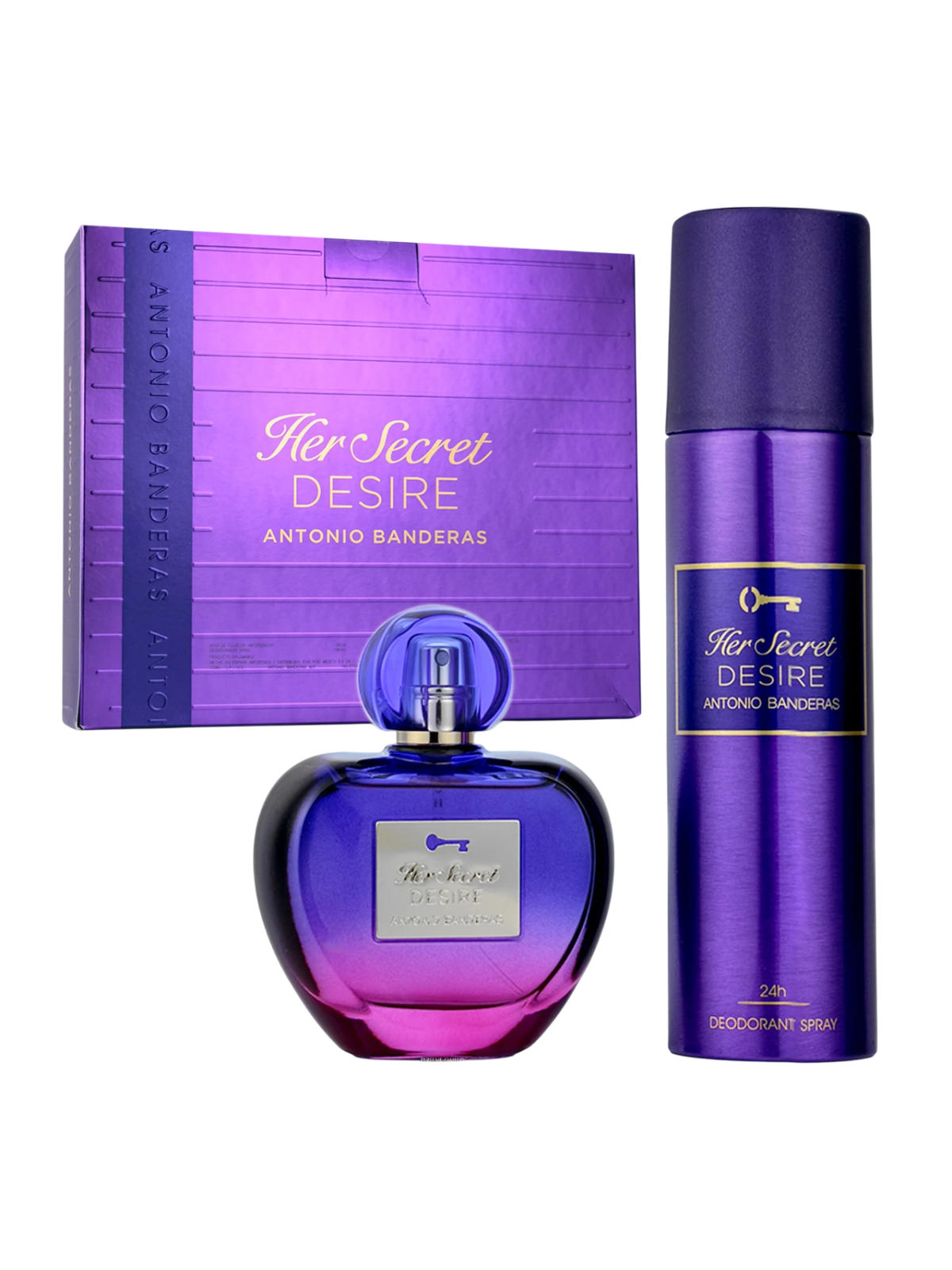 Cofanetto Antonio Banderas: Her Secret Desire Eau De Toilette donna 80ml + Her Secret Desire Deodorante Spray donna 150ml