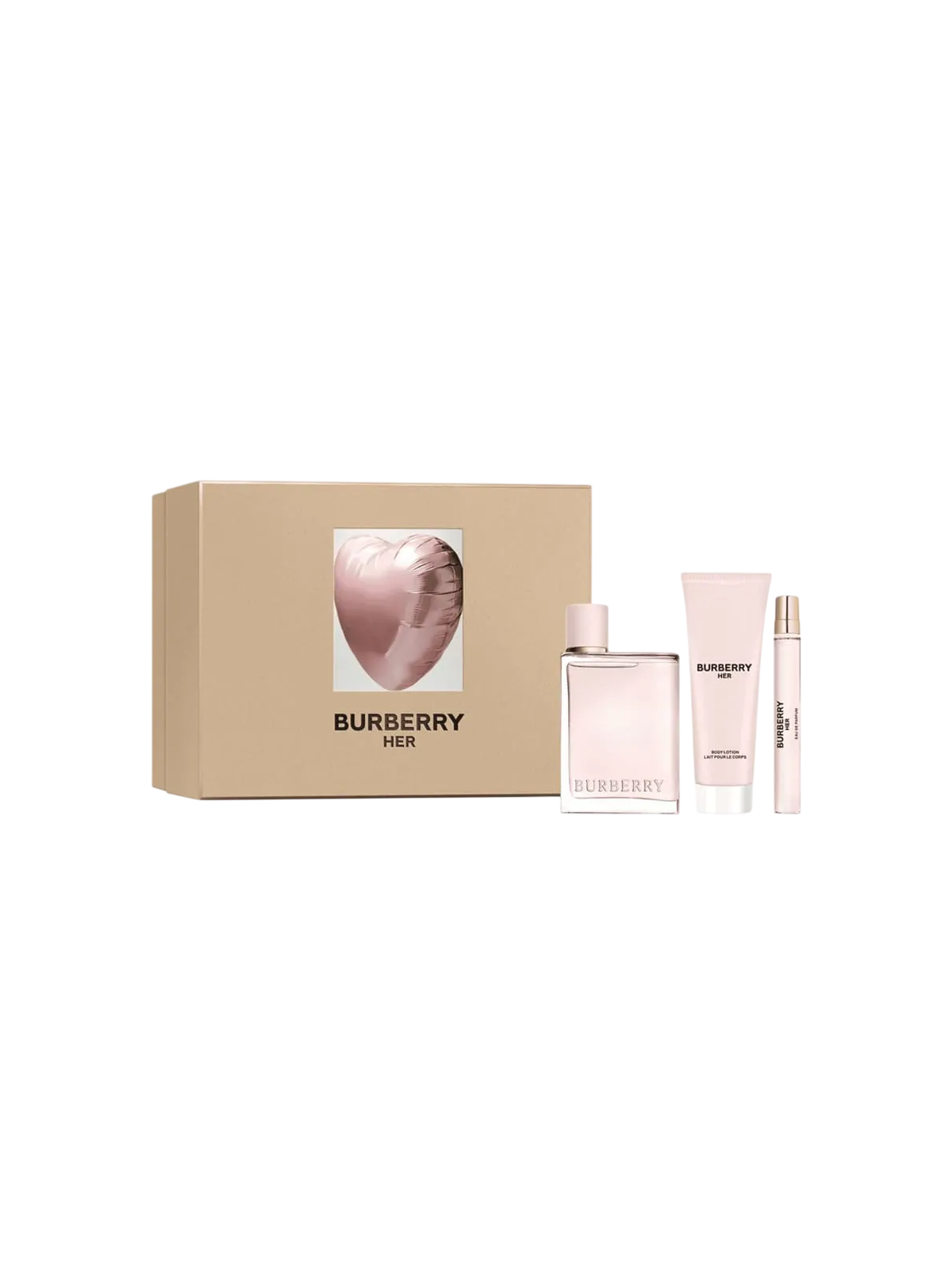 Cofanetto Burberry: Her Eau De Parfum donna 100ml + Her Eau De Parfum donna 10ml + Her Moisturizing Body Lotion 75ml