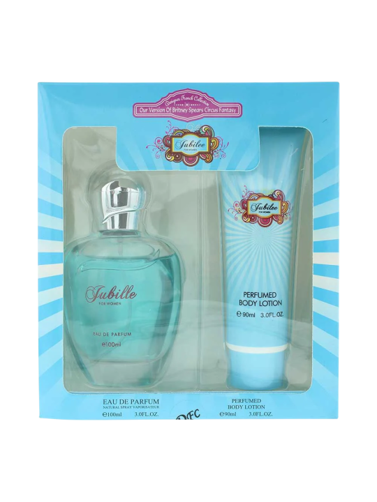 Set Designer francese: Jubilee Eau De Parfum donna 100ml + Jubilee Hydrates Body Lotion 90ml