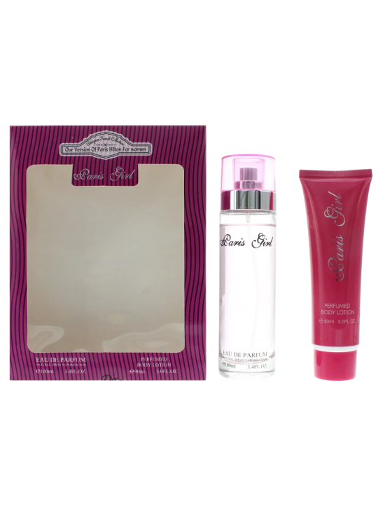 Scenografo francese: Paris Girl Eau De Parfum donna 100ml + Paris Girl Hydrates Body Lotion 90ml