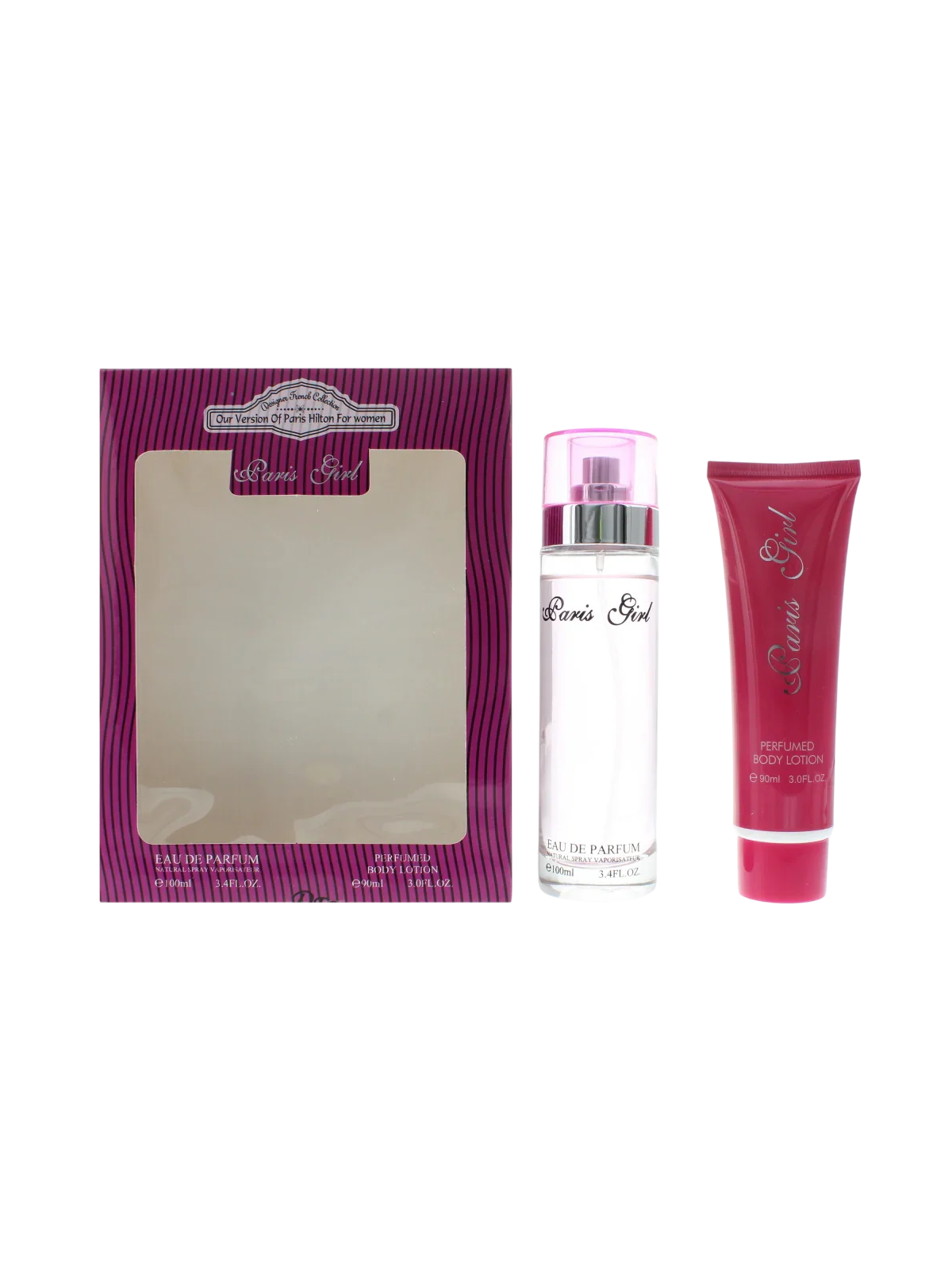 Scenografo francese: Paris Girl Eau De Parfum donna 100ml + Paris Girl Hydrates Body Lotion 90ml