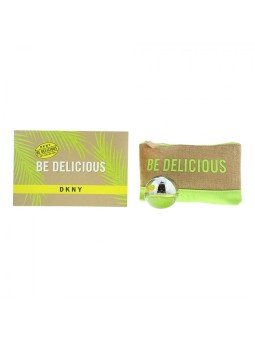 Set Dkny: Pochette in tessuto Be Delicious GWP + Eau de Parfum Be Delicious donna 30ml