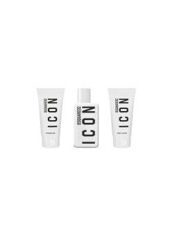 Set Dsquared 2: Icon Eau De Parfum donna 50ml + Icon Gel Doccia Tutti i Tipi di Pelle 50ml + Icon Lozione Corpo Idratante 50ml
