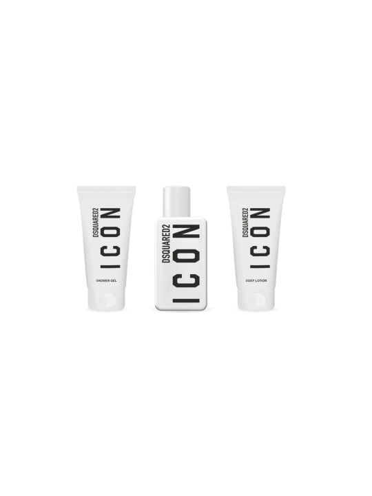 Set Dsquared 2: Icon Eau De Parfum donna 50ml + Icon Gel Doccia Tutti i Tipi di Pelle 50ml + Icon Lozione Corpo Idratante 50ml