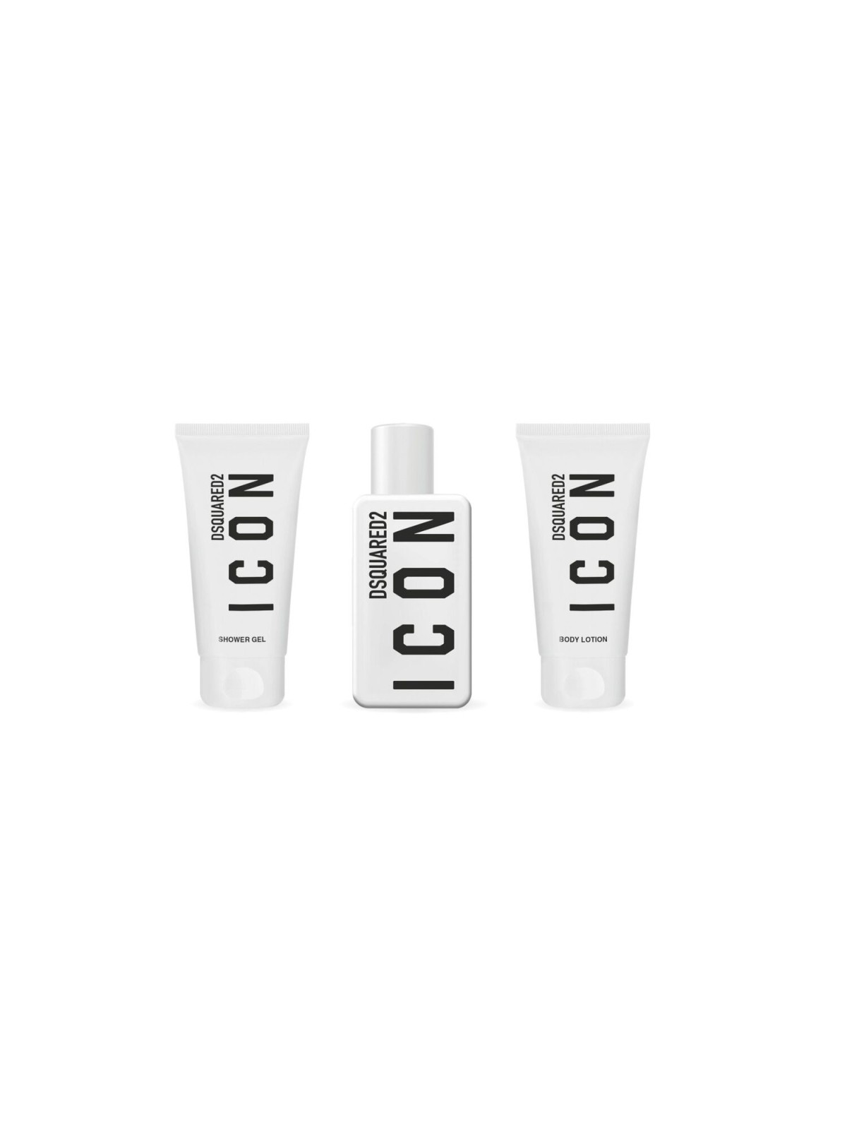 Set Dsquared 2: Icon Eau De Parfum donna 50ml + Icon Gel Doccia Tutti i Tipi di Pelle 50ml + Icon Lozione Corpo Idratante 50ml