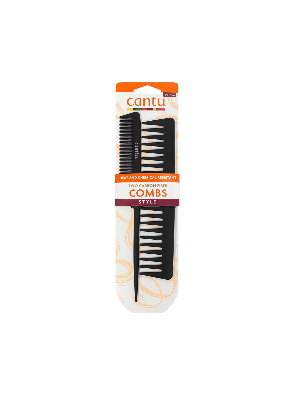 Set Duo Cantu Cantu Styling Hair Pettine in plastica nero 2 pezzi
