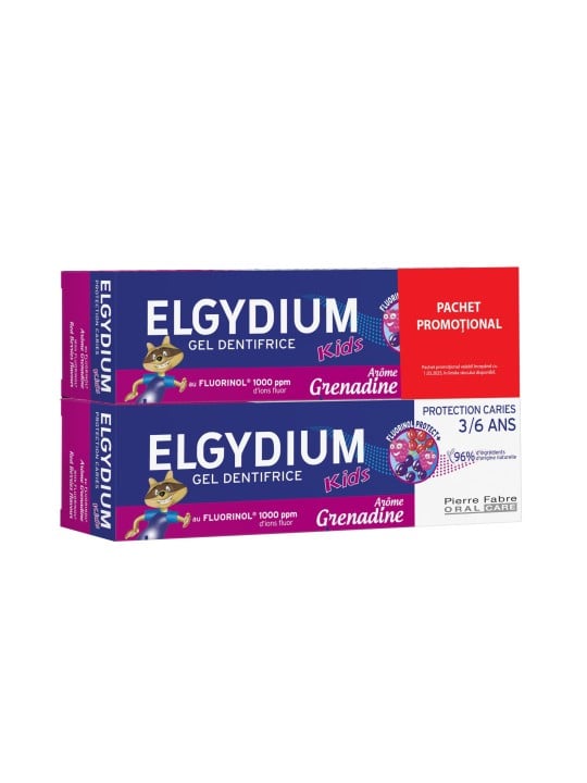 Set Duo Elgydium Junior Dentifricio protettivo senza parabeni 2 pezzi 50ml