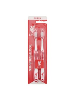 Set di 2 spazzolini elettrici Liverpool Duo bianchi e rossi.