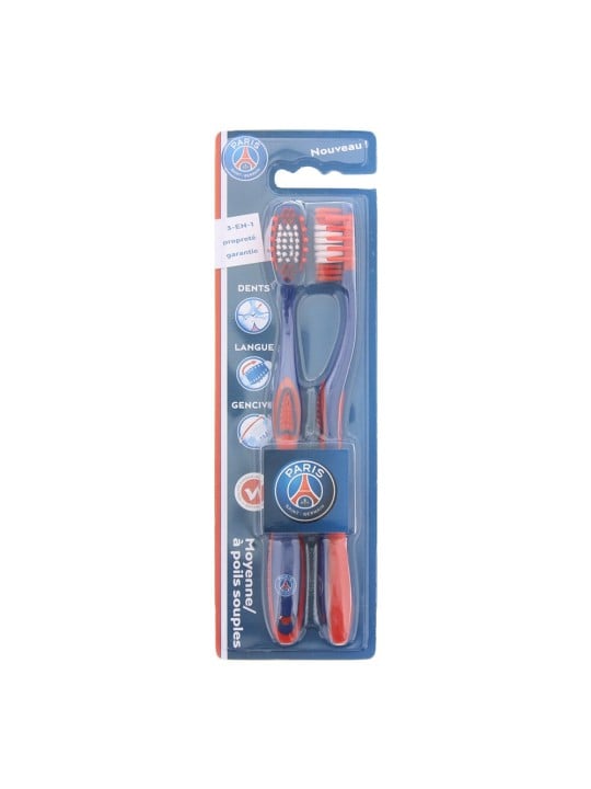 Set Duo Epl Paris Saint-Germain Spazzolini da denti Blu e Rosso 2 pezzi