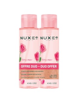 Set Duo Nuxe Very Rose Acqua Micellare Detergente e Lenitiva per Pelli Sensibili 2 pezzi 400ml