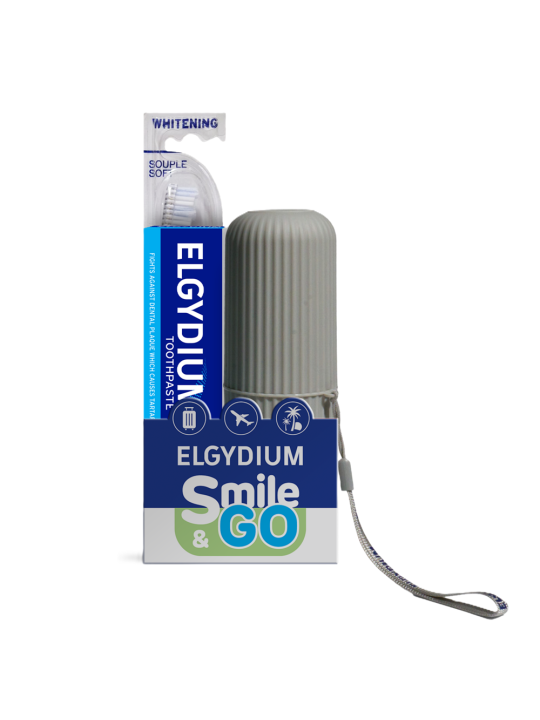 Set Elgydium: Dentifricio antiplacca 75ml + Spazzolino sbiancante S