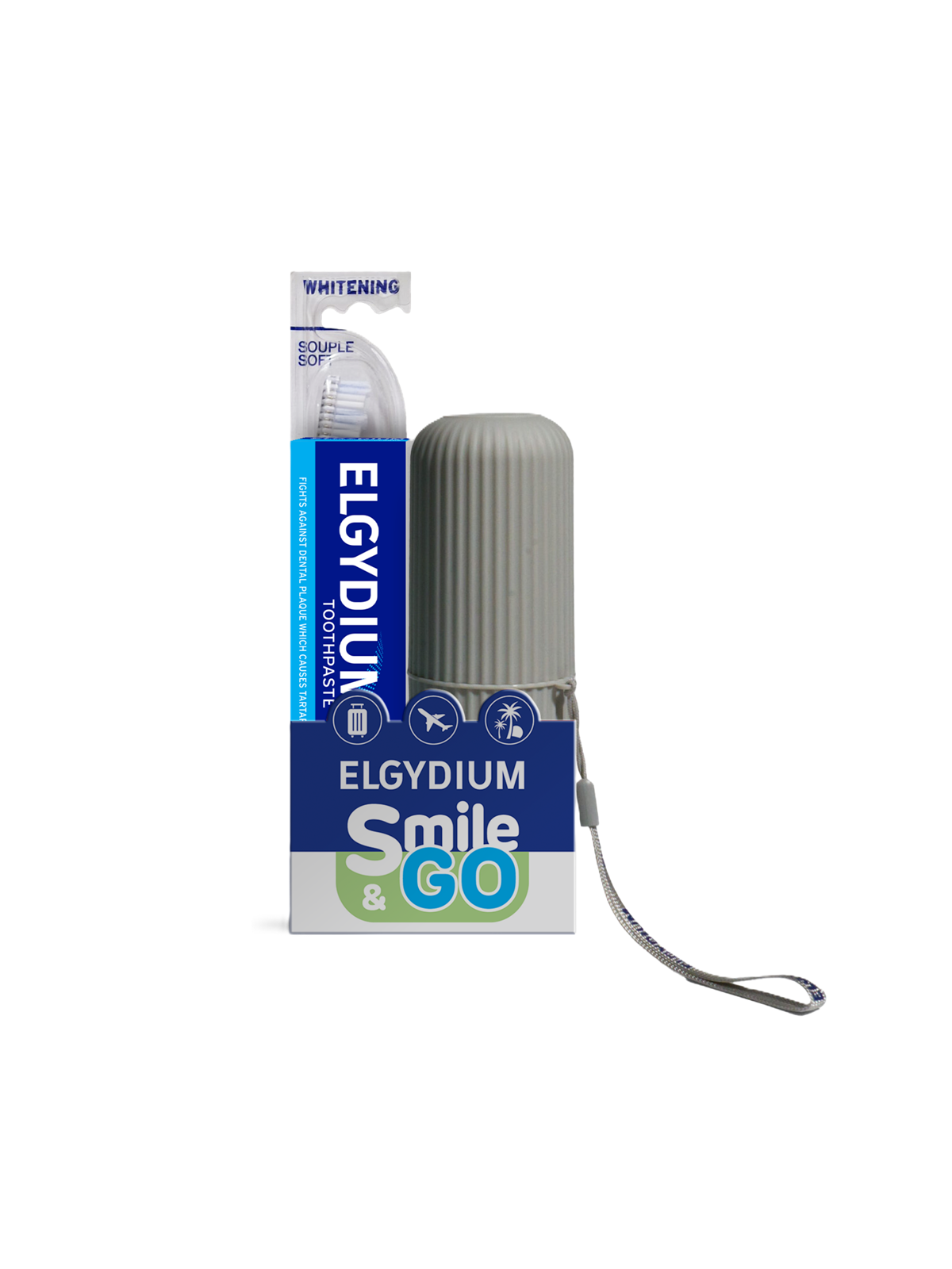Set Elgydium: Dentifricio antiplacca 75ml + Spazzolino sbiancante S