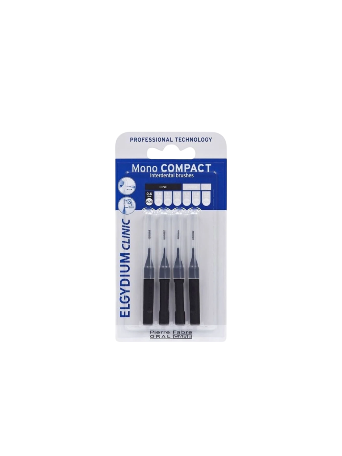 Set di 4 spazzolini interdentali Elgydium neri