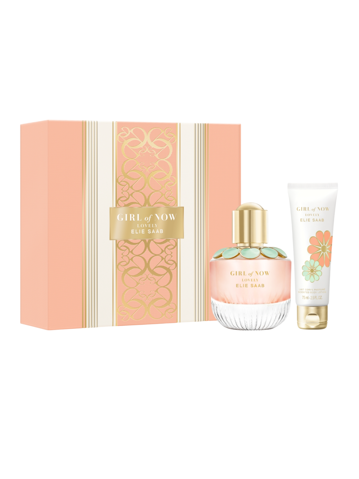 Set Elie Saab: Girl Of Now Lovely Eau De Parfum donna 50ml + Girl Of Now Lovely Hydrates Body Lotion Body 75ml