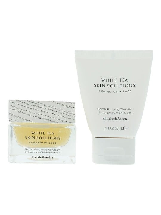 Set Elizabeth Arden: Crema detergente purificante al tè bianco 50ml + Gel crema rigenerante per il viso al tè bianco 50ml