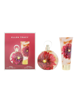 Set Ellen Tracy: Dream Florals Red Dahlia Eau De Parfum donna 100ml + Dream Florals Red Dahlia Lozione Corpo Idratante 100ml